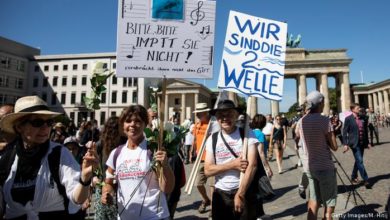 مظاهرة في ألمانيا ضد اجراءات الكورونا
