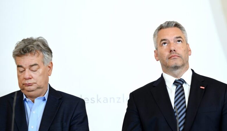 زعيما الائتلاف الحاكم في النمسا، نيهامر وكوغلر