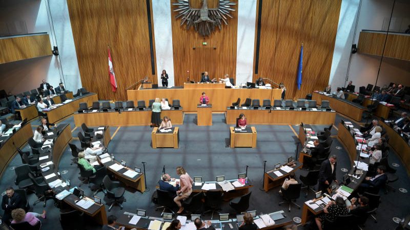 من داخل مبنى البرلمان النمساوي